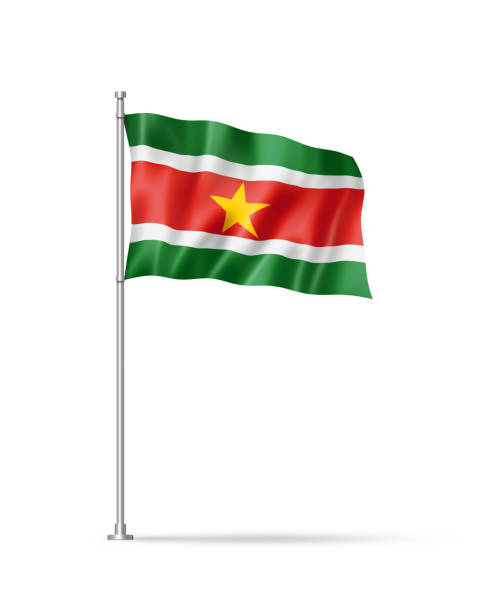 istock Suriname flag isolated on white 1437187051