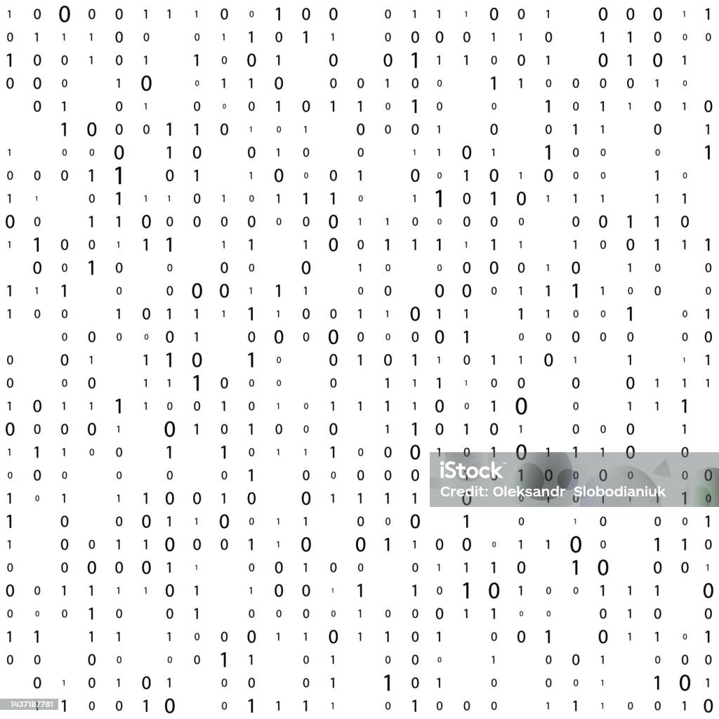 Binary Code Digital Technology Background Digital Data Stream Matrix ...