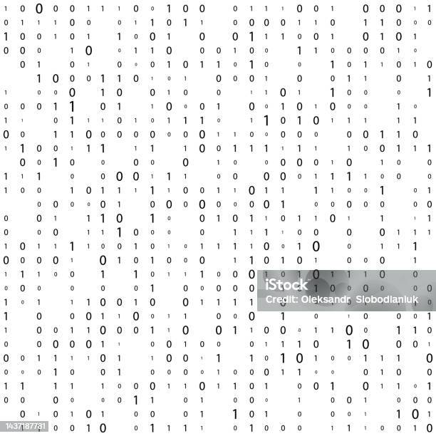 Binary Code Digital Technology Background Digital Data Stream Matrix ...