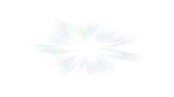 Background material with strong radiant light emission on white background.