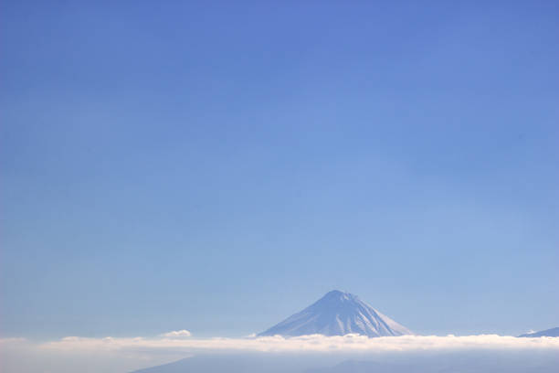 istock Beautiful shot of Biblical Mount Ararat with clouds around it 1437197074
