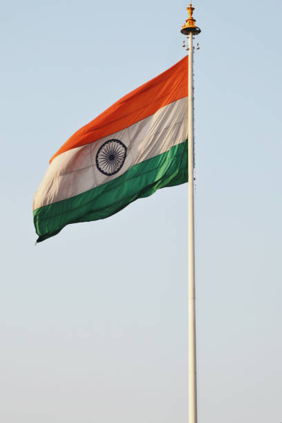 istock Vertical shot of the India flag 1437197523