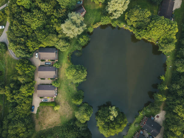 istock Aerial shot of cottages in Devon, UK 1437201213