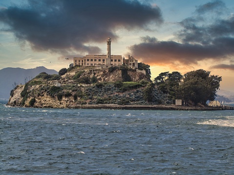Alcatraz Prison, an island prison in San Francisco Bay, off San Francisco, California, United States of America, North America.