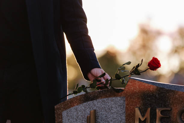 istock Man in the cemetery 1437204074