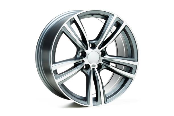 istock Alloy wheel isolated on white background 1437204751