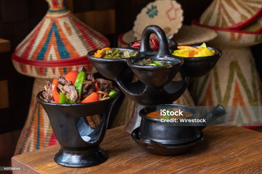 Ethiopian Traditional Delicious Derek Tibs Meat Dish Stock Photo