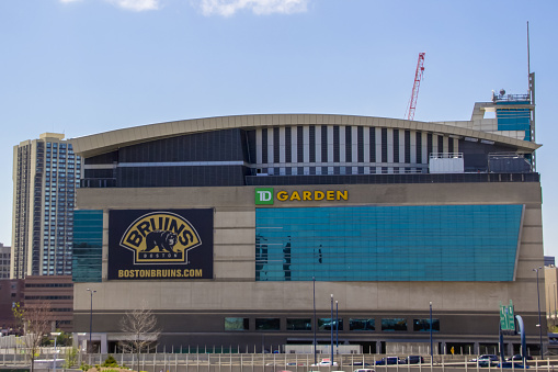 Boston, United States – May 30, 2015: TD Garden, located in Downtown Boston, is considered one of America’s top sports arenas