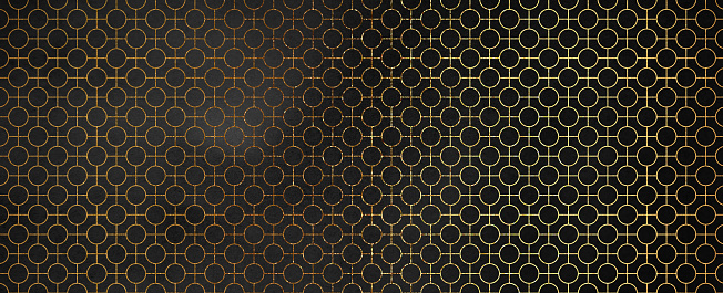 luxury gold geometric pattern with black background