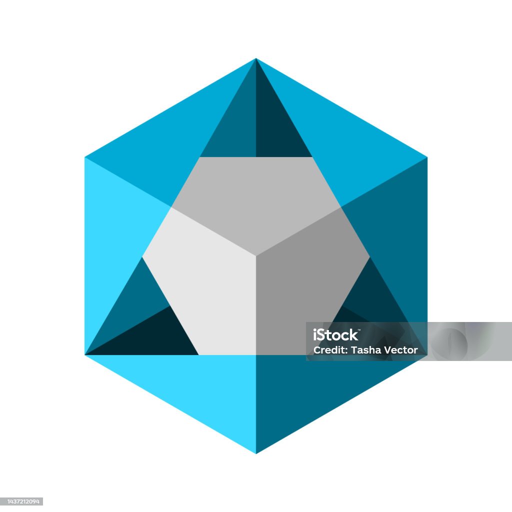 Hình Tam Giác Bên Trong Hình Lục Giác Mẫu Logo Isometric Đối Tượng ...