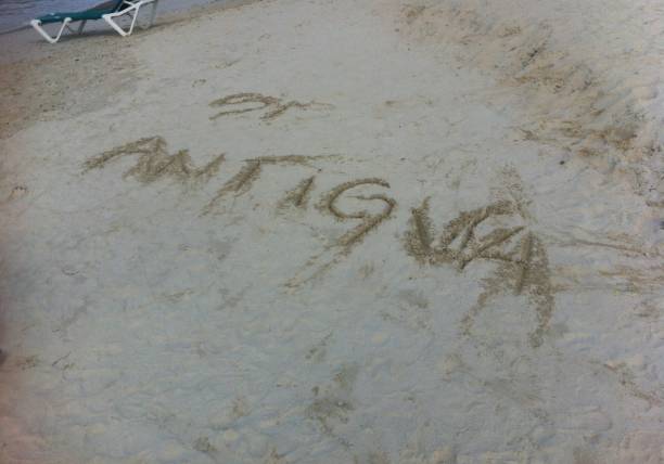istock Antigua - writings on a sand 1437214424