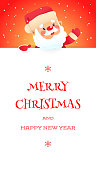 istock Merry Christmas and Happy New Year card vector template 1437217133