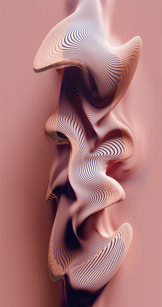 istock 3d rendering. Abstract image of distorted lines. Background for your design. 1437222801
