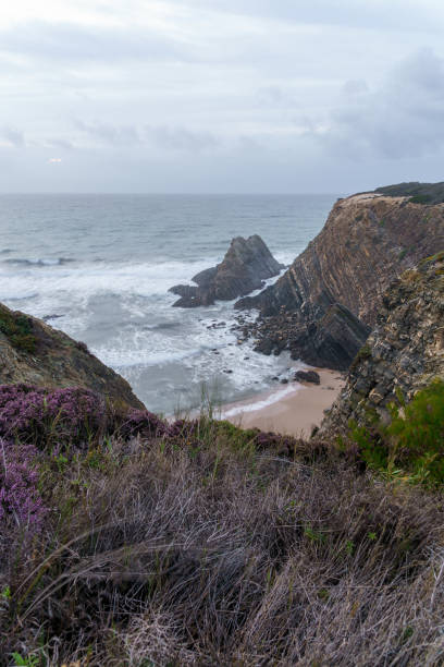 istock clifftop view looking over a dusk ocean horizon 1437223180