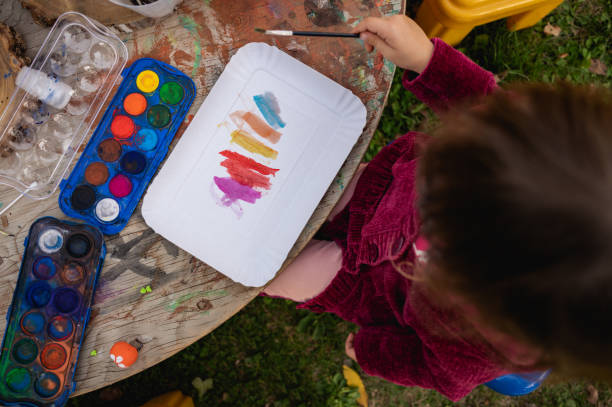 istock child hand painting colorful 1437224743