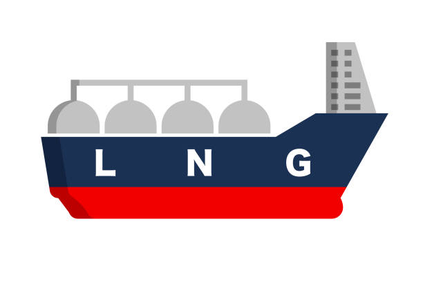 LNG tanker icon. Lng ship. Vector. LNG tanker icon. Lng ship. Editable vector. lng liquid natural gas stock illustrations