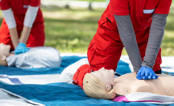 istock CPR or Cardiopulmonary resuscitation and first aid class 1437228628