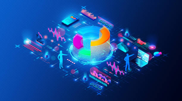 Data Engineering and Data-as-a-Service Concept - DaaS - 3D Illustration Data Engineering and Data-as-a-Service Concept - The Practice of Implementing Systems to Collect and Analyze Data at Scale - 3D Illustration flowchart symbols programming stock illustrations