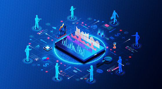 People Analytics and HR Analytics Concept - Collection and Application of Human Resources Data to Improve Critical Talent and Business Results - 3D Illustration