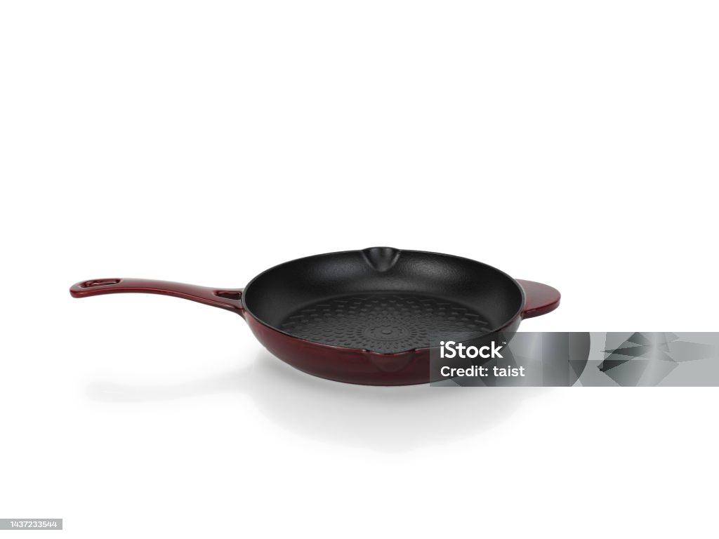 Frying pan, cast iron and non stick Casserole Stock Photo