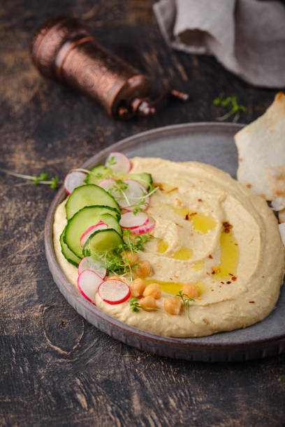 istock Hummus from chickpeas and pita bread. 1437234238