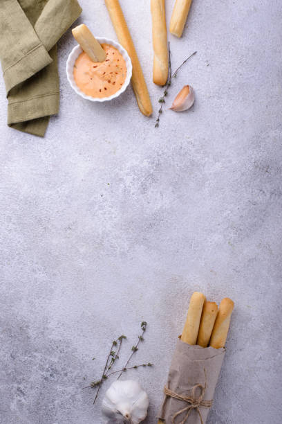 istock Italian grissini, traditional appetizer breadstick 1437234288