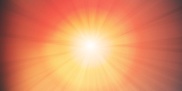 Orange Bright Burning Sun Rays - Multi Purpose Abstract Design, Illustration in Editable Vector Format