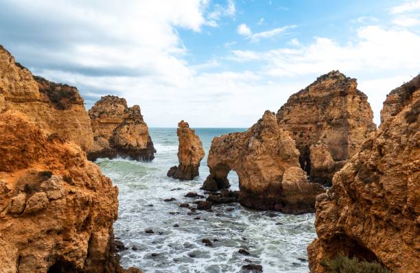 istock Rock Formation at Ponta da Piedade (Algarve) with splashings oce 1437236818