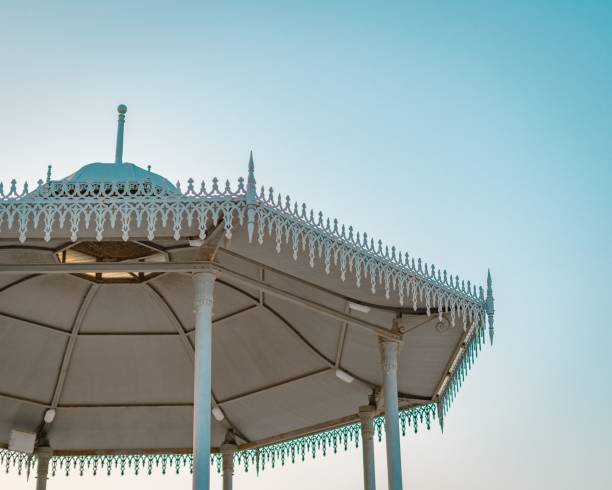 istock Close-up shot of a white pavilion roof 1437243200