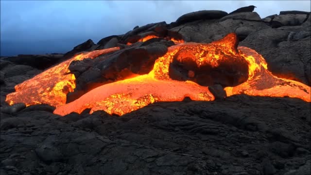 Lava flows on the big island of Hawaii