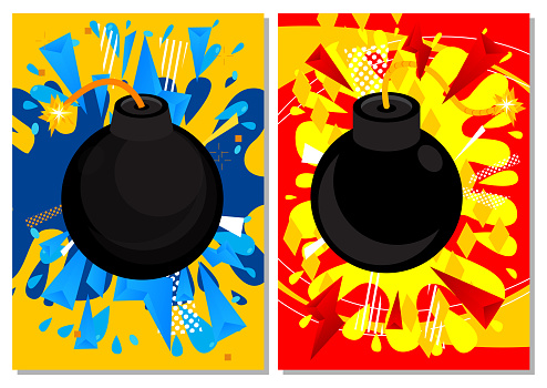 Bomb Post Bomb Poster Banner Template For Explosive Event Design With Dynamic ...