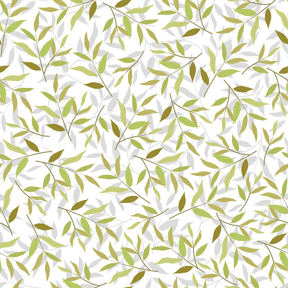 Exquisite ditsy lush foliage texture. Dainty floral seamless pattern design of aesthetic bunch of tropical tree branches. Allover repeating texture. Aesthetic composite overlay foliate background