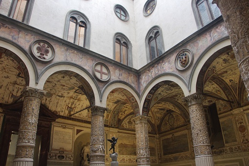 Italie - Toscane - Firenze - Cour intérieure de Palazzo Vecchio