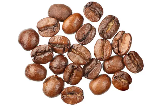 Photo of roasted arabica coffee beans