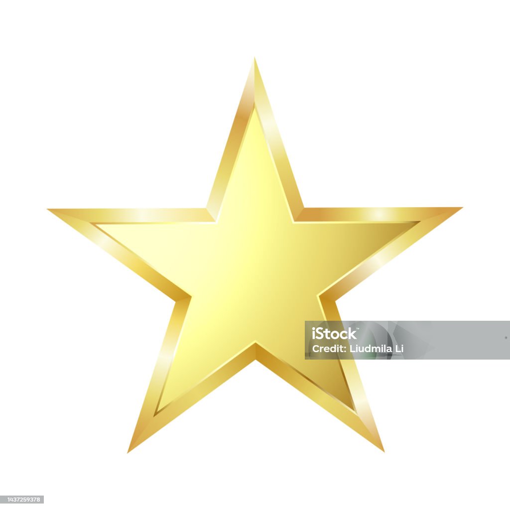 Star Shape Gold Vector Gold Star Stock Illustration - Download Image Now - Star - Space, Star ...