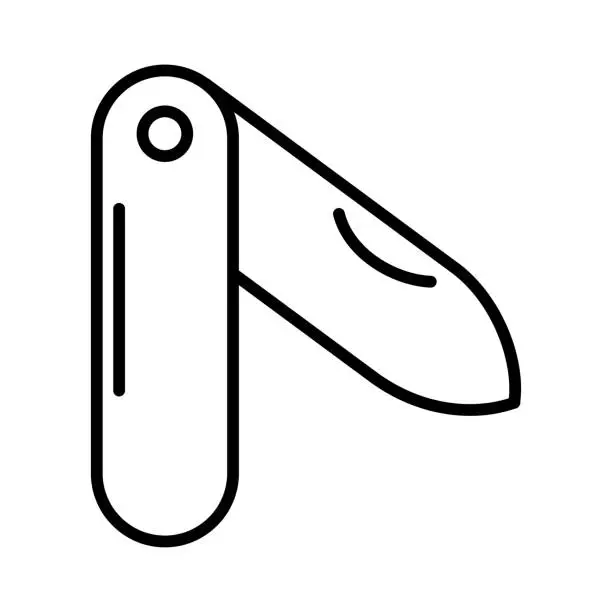 Vector illustration of Pocket Knife Icon Logo Design Vector Template Illustration Sign And Symbol Pixels Perfect