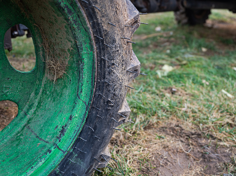 Tractor tire close-up