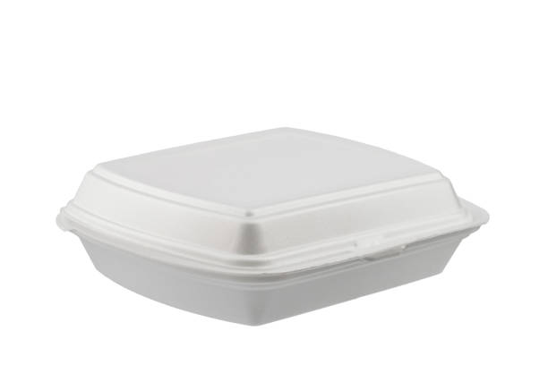 plastic disposable food storage container, insulated on a white background plastic disposable food storage container, insulated on a white background polystyrene box stock pictures, royalty-free photos & images