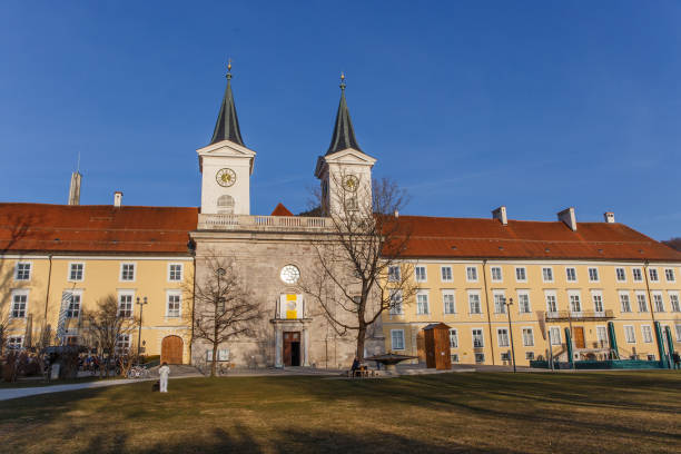 istock Monastery and St, Quirinus Church in Tegernsee, Bavaria, Germany 1437274895