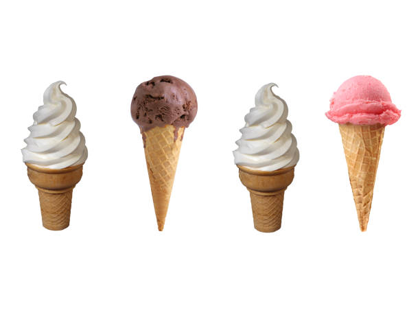 istock ice cream in a sugar cone isolated on white background 1437275261
