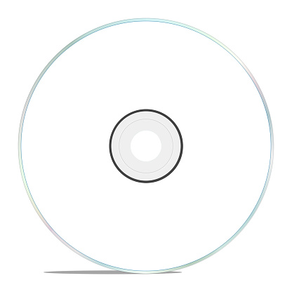 single cd isolated on a white background