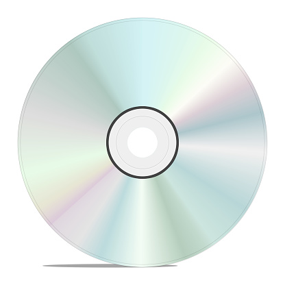 single cd isolated on a white background