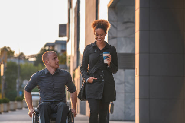 istock Cheerful Mid Adult Office Employees Going Home After Work 1437279524