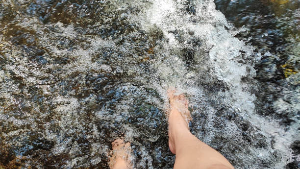 istock Dip your leg and toe into the water. 1437279859