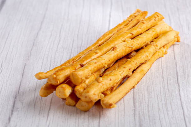 istock Portion of grissini on the table. 1437280520