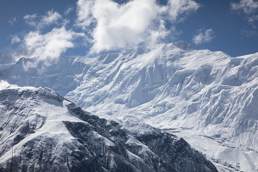 Snow Capped Mountains, Annapurna Circuit, Nepal