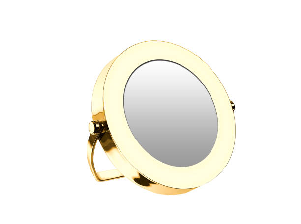 istock Golden cosmetic mirror 1437286783
