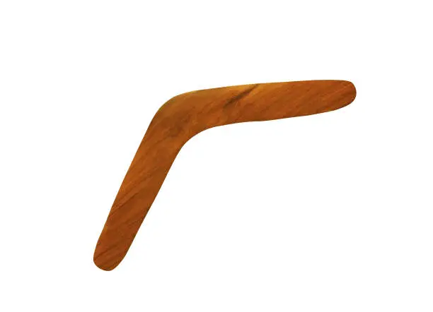 Photo of Brown wooden boomerang