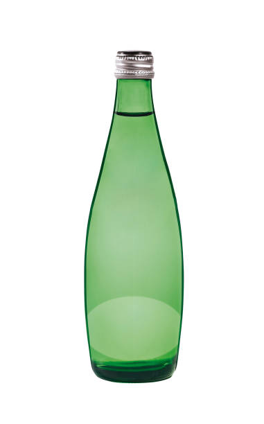 istock Green bottle. On a white background. 1437289397