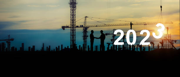 2023, Construction Industry, Planning, Beginnings, Starting Line stock photo